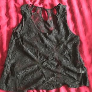 Love Culture black lace mesh top